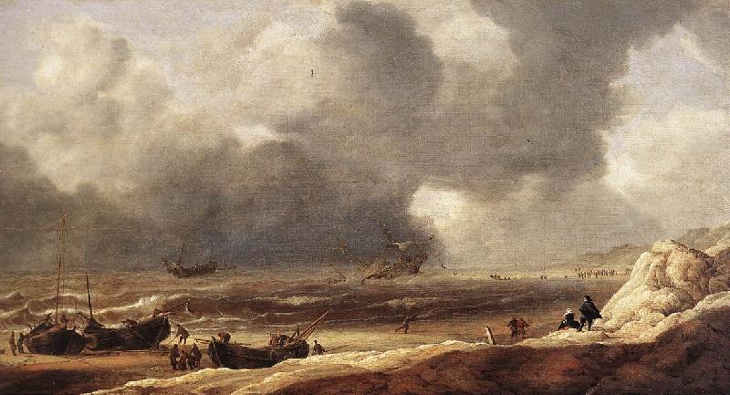 PORCELLIS, Jan Shipwreck on a Beach af oil painting image